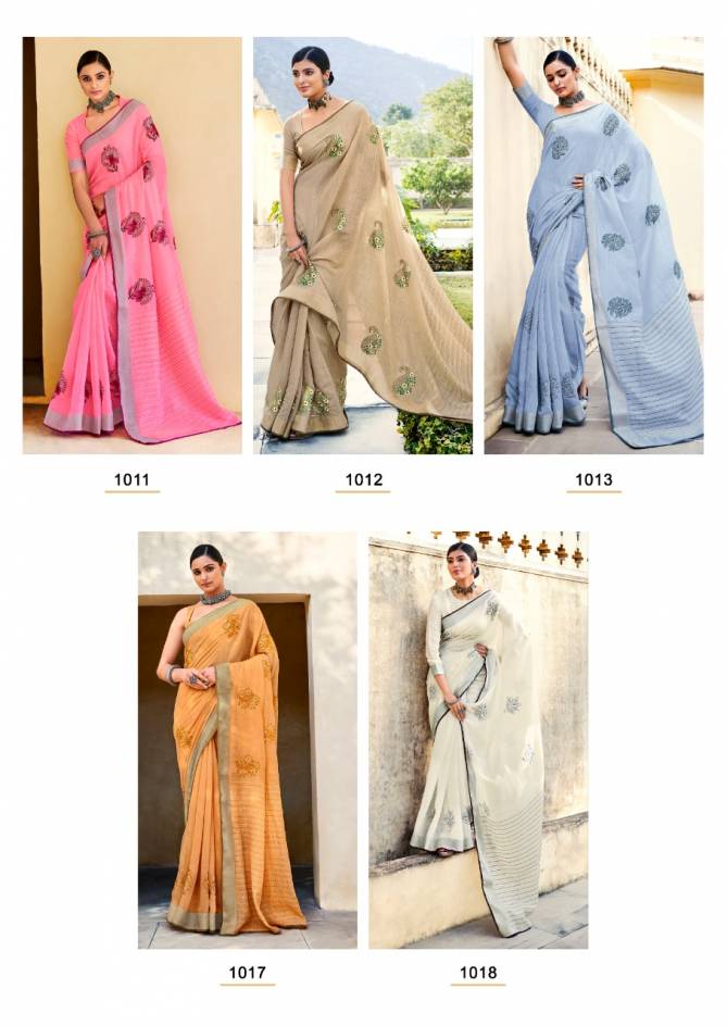 Sr Aarchi 2 New Designer Festive Wear Linen Weaving Saree Collection